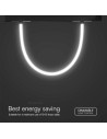 V-TAC 12W LED Smart Магнитен Релсов Осветител Гъвкав 1м CCT: 3в1 Димиращ Черно Тяло - 10275 - 4