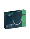 V-TAC 12W LED Smart Магнитен Релсов Осветител Гъвкав 1м CCT: 3в1 Димиращ Черно Тяло - 10275 - 10