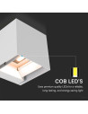 V-TAC 9W COB LED Соларна Стенна Лампа с Батерия 1x2600mAh 16ч.3000K Бяло Тяло IP65 - 11886 - 13
