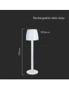 V-TAC 3W LED Настолна Лампа - Воден Ефект 3000 Черно Тяло - 23094 - 2