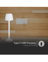 V-TAC 3W LED Настолна Лампа - Воден Ефект 3000 Черно Тяло - 23094 - 7