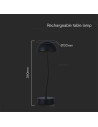 V-TAC 3W LED Настолна Лампа 3000 Черно Тяло - 23093 - 4