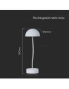 V-TAC 3W LED Настолна Лампа 3000 Бяло Тяло - 23092 - 5