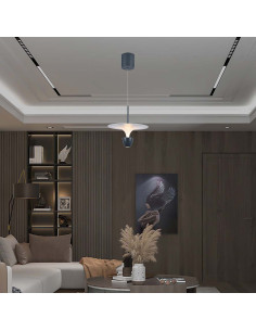 V-TAC 9W LED Висяща Лампа (30x300x1370MM) Бяло+Сиво Тяло 3000 Регулируема - 23103 - Цена | LEDs4economy 2