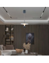 V-TAC 9W LED Висяща Лампа (30x300x1370MM) Бяло+Сиво Тяло 3000 Регулируема - 23103 - 2