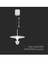 V-TAC 9W LED Висяща Лампа (30x300x1370MM) Бяло Тяло 3000 Регулируема - 23102 - 5