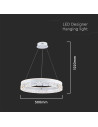 V-TAC LED Осветител 25W Висящ Един Ринг 3000К Бяло Тяло - 23099 - 6
