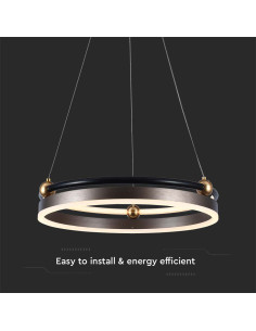 V-TAC LED Осветител 20W Висящ Един Ринг 3000К Кафе - 23098 - Цена | LEDs4economy 2