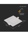 V-TAC 3W LED Premium Панел Квадрат 6000K - 4