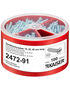 Kaiser Комплект винтове Ø3.2мм с дължина 15/25/40мм х100 бр., - 2472-91 - Цена | LEDs4economy