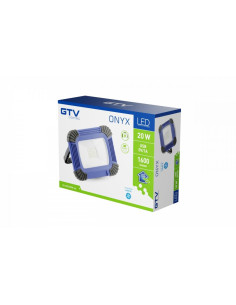 GTV LD-OXCX20W-64 LED Прожектор с батерия 20W, 1600lm, AC220-240V, 50/60 Hz, IP54, 120°, 6400K - Цена | LEDs4economy 2