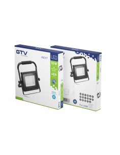 GTV LD-INEXT50WP-64 LED прожектор преносим 50W, 6400K, 4000lm, 120°, IP65, черен - Цена | LEDs4economy 2