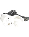 Legrand Модул за вграждане в бюро с 1х Шуко и USB тип A+C, кабел 2m, Ø80mm, цвят БЯЛ, Incara Disq  - 654714