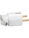 Legrand Щепсел бял Шуко/Фр.стандарт 2P+Т 360° изход на кабела 16A - 050172 - Цена | LEDs4economy