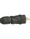 Legrand Щепсел черен 2P+Т 16A ІР44 250V гумиран с щуцер и за кабел 3х2,5мм2 - 050340 - Цена | LEDs4economy