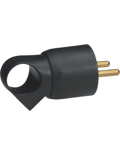 Legrand Щепсел черен 2P+T 16A френски с ринг - 050428 - Цена | LEDs4economy