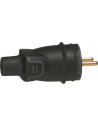 Legrand Щепсел френски черен 2P+Т 16A ІР44 250V гумиран /10бр/ - 050445 - Цена | LEDs4economy
