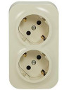 Legrand Контакт шуко ДВОЕН IP21 открит монтаж цвят Крем Forix - 782453 - Цена | LEDs4economy