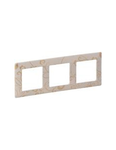 Legrand Рамка 3х цвят Крем флорал Valena Life /до изчерпване/ - 754113 - Цена | LEDs4economy