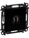 Legrand Розетка 2хUSB за зареждане тип A 2.4A 12W цвят Черен Valena Life - 756312 - Цена | LEDs4economy