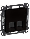 Legrand Розетка 2xRJ45 cat.5е FTP цвят черен Valena Life - 756354 - Цена | LEDs4economy