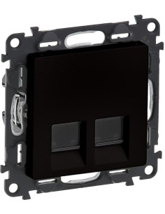 Legrand Розетка 2xRJ45 cat.5e UTP цвят черен Valena Life - 756361 - Цена | LEDs4economy