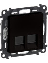 Legrand Розетка 2xRJ45 cat.5e UTP цвят черен Valena Life - 756361 - Цена | LEDs4economy