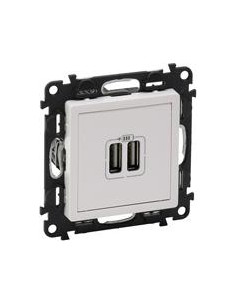 Legrand Розетка 2хUSB за зареждане тип A 2.4A 12W цвят Бял Valena Life - 753112 - Цена | LEDs4economy
