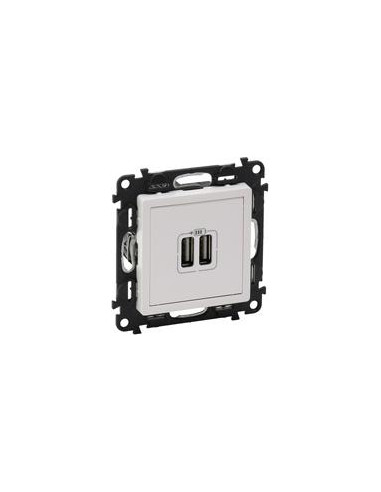 Legrand Розетка 2хUSB за зареждане тип A 2.4A 12W цвят Бял Valena