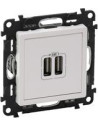Legrand Розетка 2хUSB за зареждане тип A 2.4A 12W цвят Бял Valena Life - 753112 - Цена | LEDs4economy