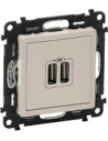Legrand Розетка 2хUSB за зареждане тип A 2.4A 12W цвят крем Valena Life - 753212 - Цена | LEDs4economy