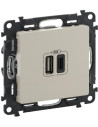 Legrand Розетка 2хUSB за зареждане тип A+C 3A 15W цвят крем Valena Life - 753206 - Цена | LEDs4economy