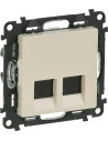Legrand Розетка 2xRJ45 cat.5e FTP цвят крем Valena Life - 753254 - Цена | LEDs4economy