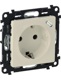 Legrand Контакт ШУКО 2P+E 16A + USB тип C 1.5A 7.5W цвят Крем Valena Life - 753235 - Цена | LEDs4economy