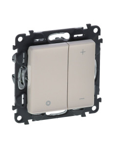 Legrand Димер бутонен R3-400W L3-400VA LED3-125VA цвят крем Valena Life /до изчерпване/ - 752262 - Цена | LEDs4economy