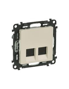 Legrand Розетка 2xRJ45 cat.5e UTP цвят крем Valena Life - 753241 - Цена | LEDs4economy
