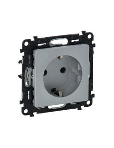 Legrand Контакт ШУКО 16A детска защита цвят алуминий Valena Life - 753320 - Цена | LEDs4economy