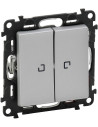 Legrand Сериен ключ с подсветка LED 0.15мА цвят алуминий Valena Life - 752328 - Цена | LEDs4economy