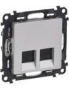Legrand Розетка 2xRJ45 cat.5e UTP цвят алуминий Valena Life - 753341 - Цена | LEDs4economy