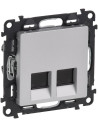 Legrand Розетка 2xRJ45 cat.6 UTP цвят алуминий Valena Life - 753343 - Цена | LEDs4economy