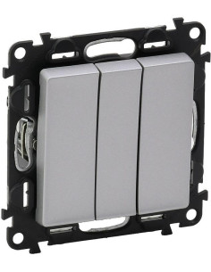 Legrand Троен ключ цвят алуминий Valena Life - 752303 - Цена | LEDs4economy