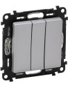 Legrand Троен ключ цвят алуминий Valena Life - 752303 - Цена | LEDs4economy