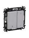 Legrand Димер бутонен R3-400W L3-400VA LED3-75W цвят алуминий Valena Life  - 752362