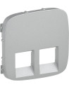 Legrand Лицев панел за двойна 2xRJ45/RJ11 розетка цвят Алуминий Valena Allure - 755427 - Цена | LEDs4economy