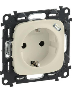 Legrand Контакт ШУКО 2P+E 16A + USB тип C 1.5A 7.5W цвят Крем Valena Allure - 753006 - Цена | LEDs4economy