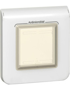 Legrand Лицева рамка антибактериална IP44 2 мод. цвят бял Mosaic - 078880 - Цена | LEDs4economy