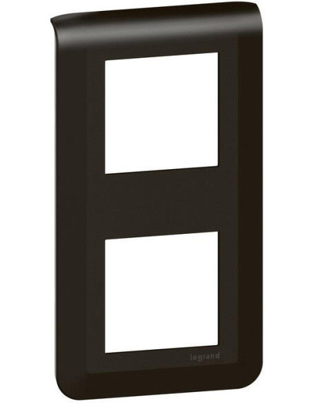 Лицева рамка 2х2 мод. вертикална цвят Черен Mosaic NEW Legrand