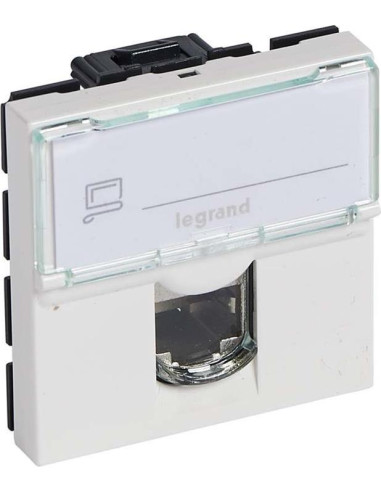 Legrand Розетка RJ45 STP cat.6A 2 мод. цвят бял Mosaic  - 076576