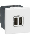 Legrand Розетка 2хUSB за зареждане тип A+C 3A 15W 2 мод. цвят Бял Mosaic - 077592 - Цена | LEDs4economy