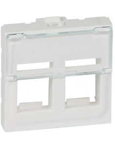 Legrand Лицев панел бял 45х45мм за 2х RJ45 Keystone, плосък прав изход - 078610 - Цена | LEDs4economy